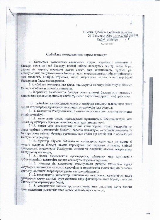 Сыбайлас жемқорлыққа қарсы стандарт